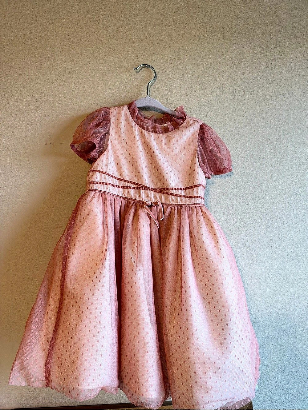 Girls' Pink Polka Dot Dress Like New
